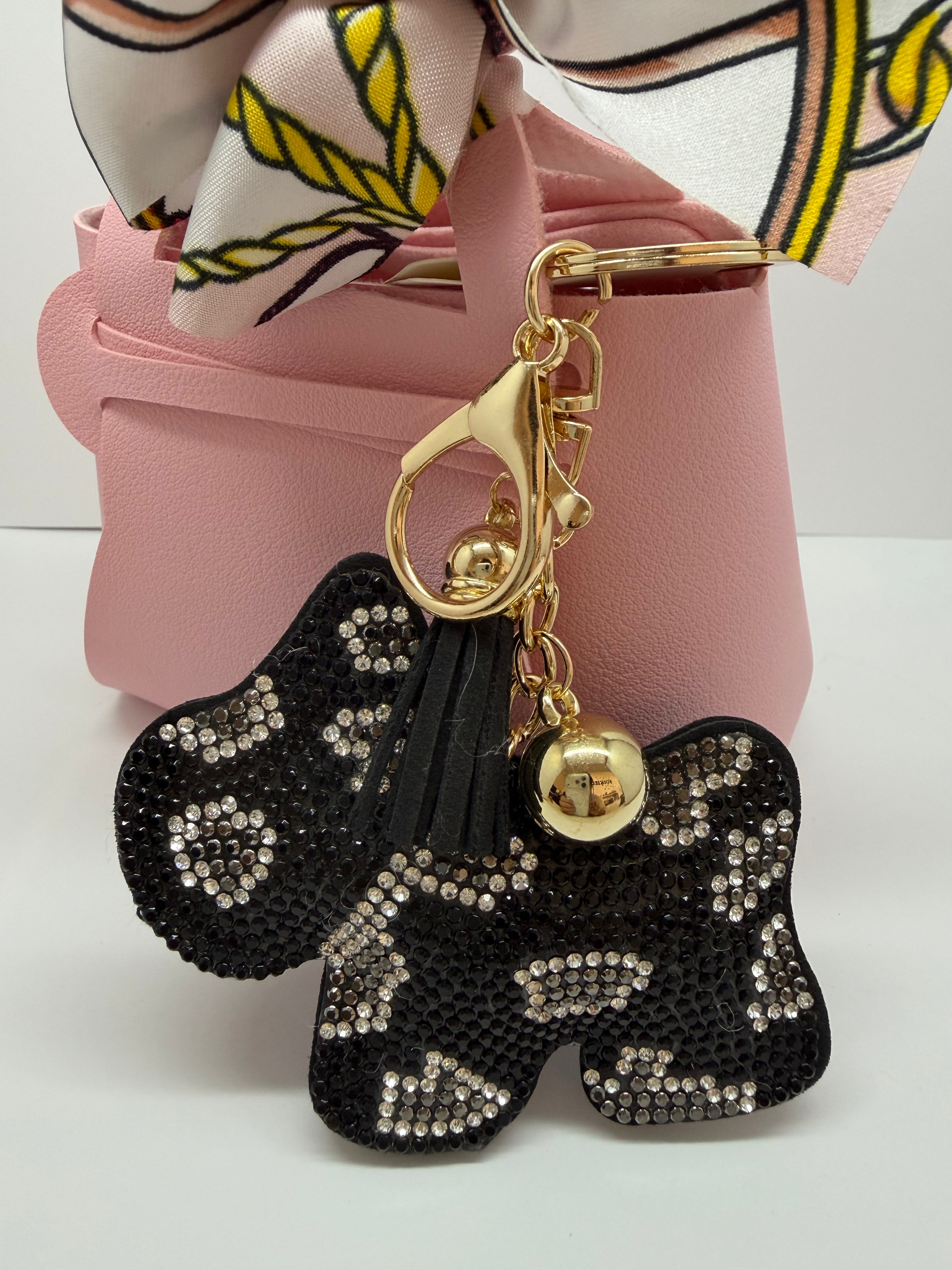 Rhinestone agata keychain