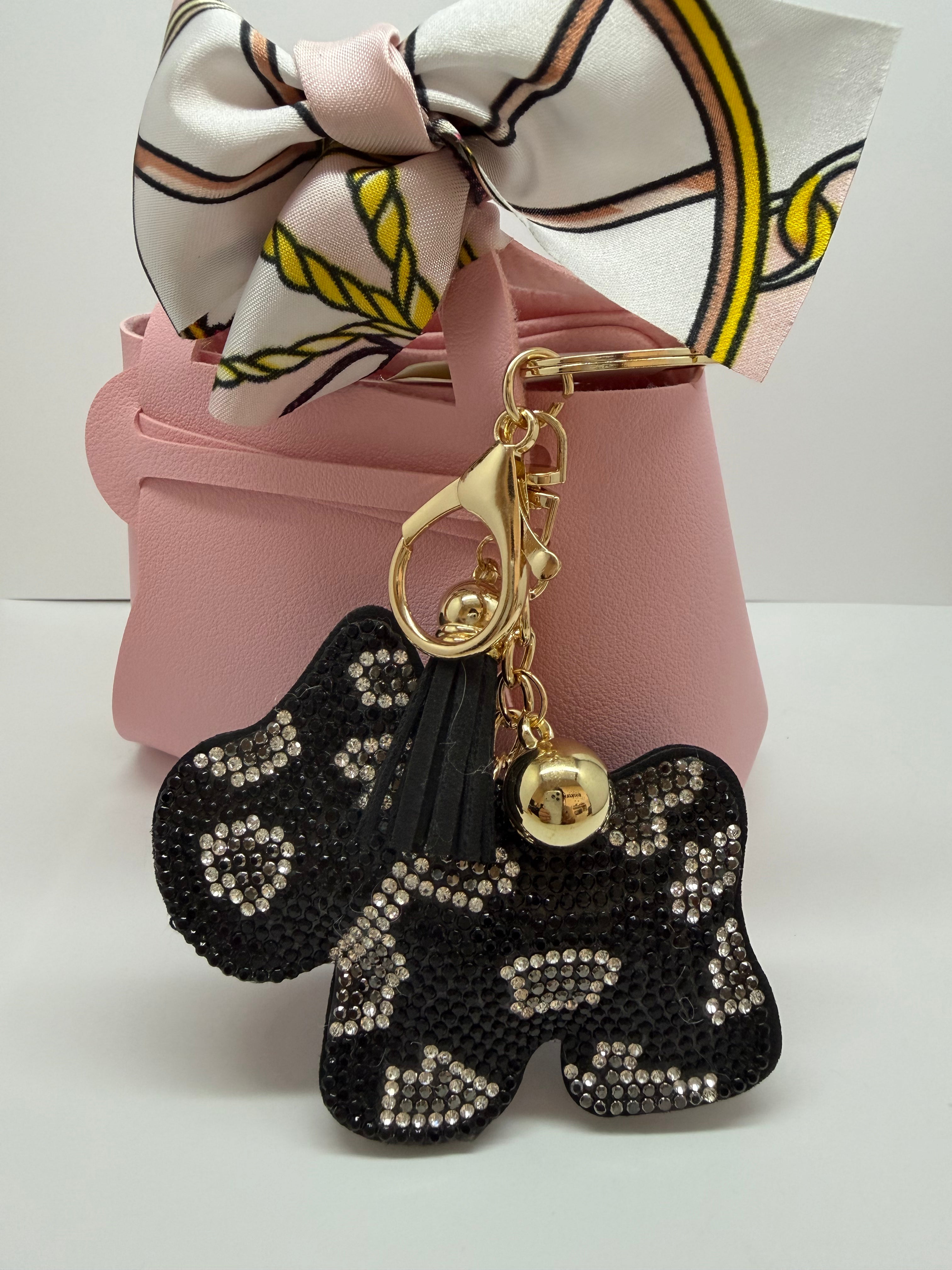 Rhinestone agata keychain