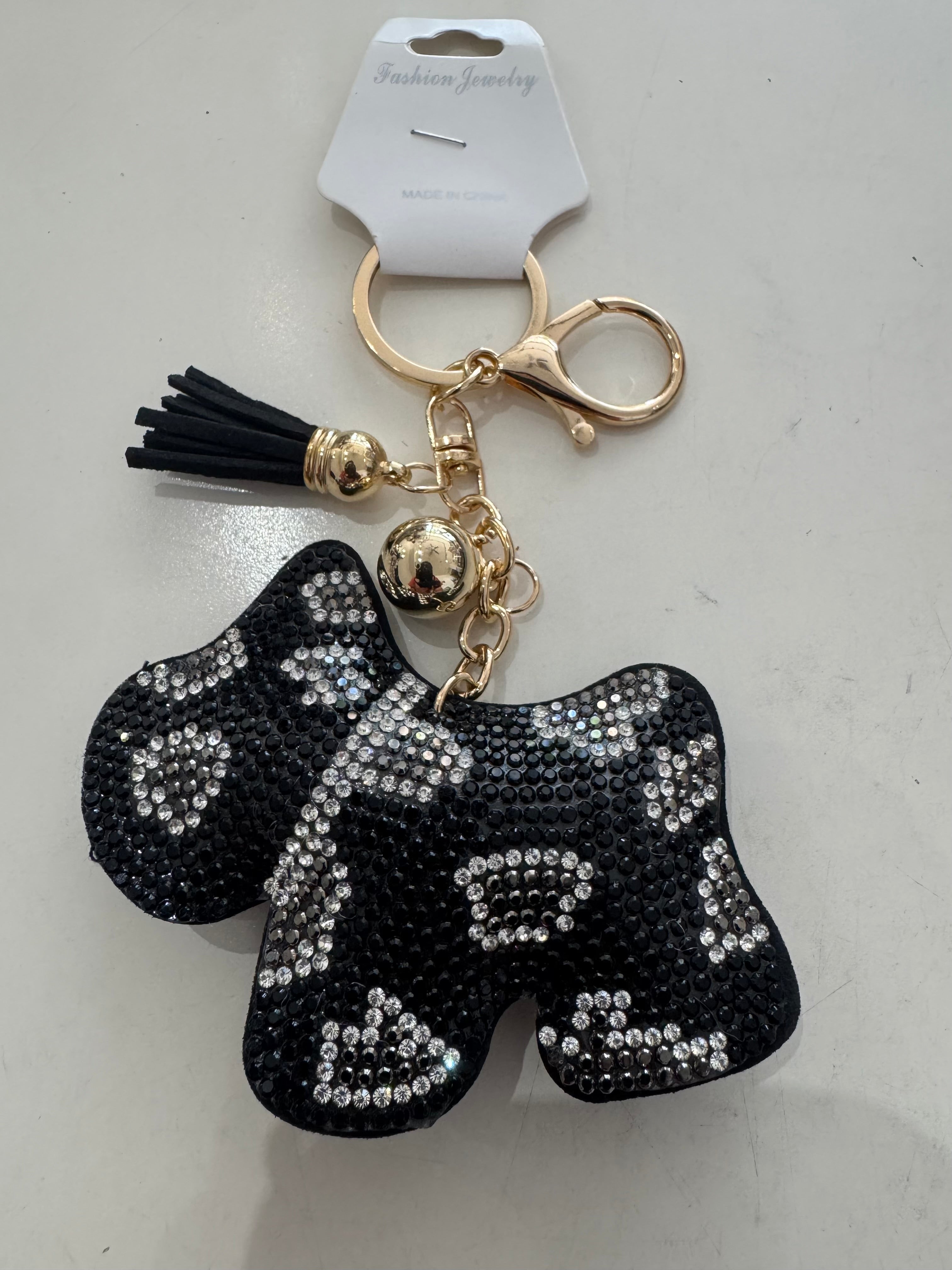 Rhinestone agata keychain