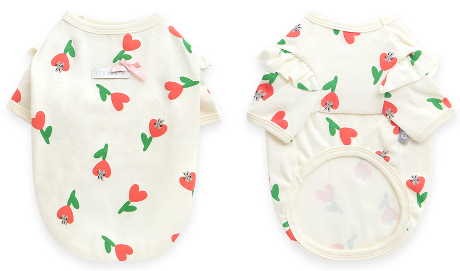 Heart Tulip Frill T shirt