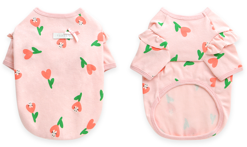 Heart Tulip Frill T shirt